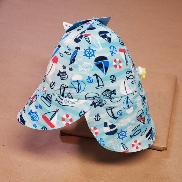 I Play Sun Protection Hat 2T-4T Blue - Picture 2 of 9